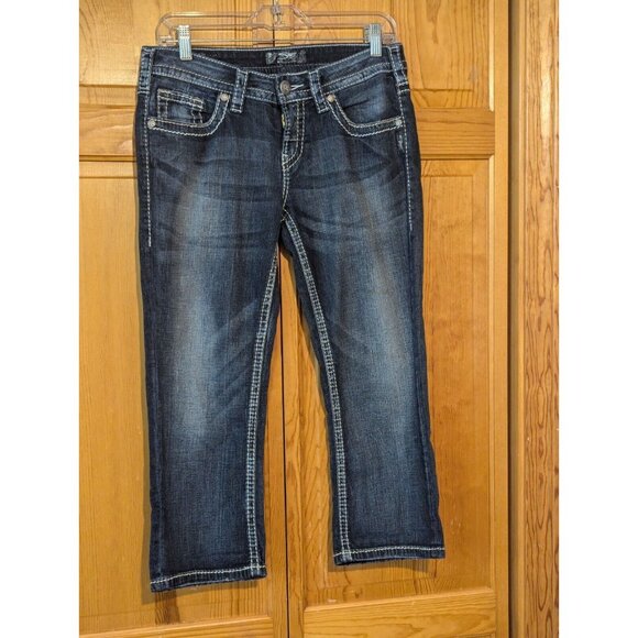 Silver Jeans Denim - Silver Jeans Co. Womens 29X22  Aiko Fit Mid Rise Capri Denim